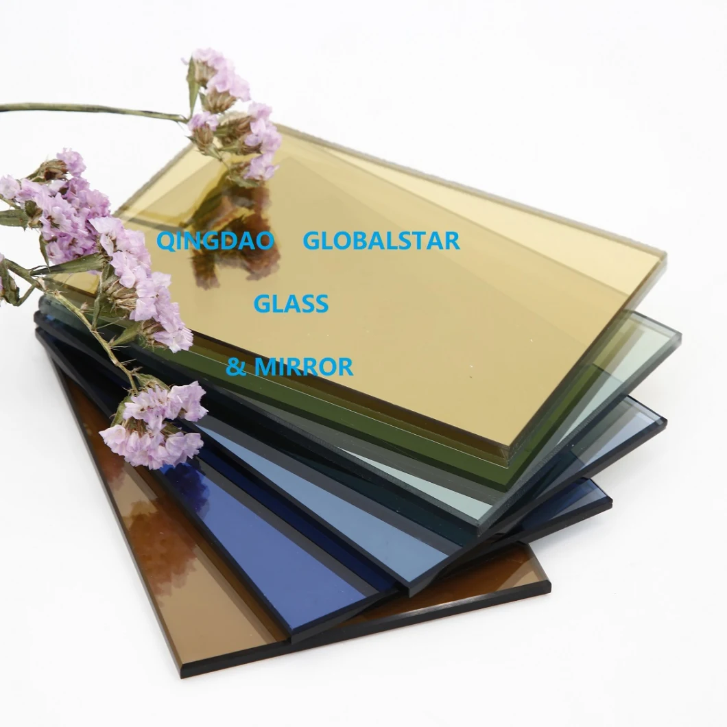 4mm-10mm Colored/Tinted Glass/Clear Float Glass/Bronze/Brown/Blue/Grey/Gray/Green/Black Float Glass, Reflective Glass, Building Glass, Stained Glass