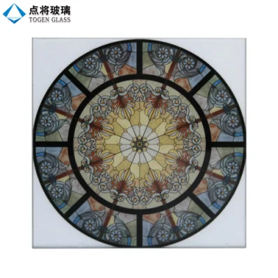 China Modern Design Painting Pattern Digital bedrucktes Buntglas für die Kirche