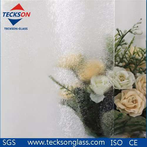 4 mm dickes, bernsteinfarbenes, diamantfarbenes Glas mit Mustermuster