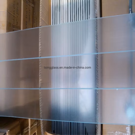 Fabrikklares Jalousie-Lamellenglasfenster, dekoratives Glas, Fensterladenglas mit poliertem Rand und Muster für Badezimmer/Dekoration